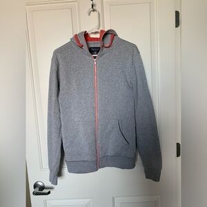 Blue Notes Men’s Grey and Pink Zip up Hoodie Size Small